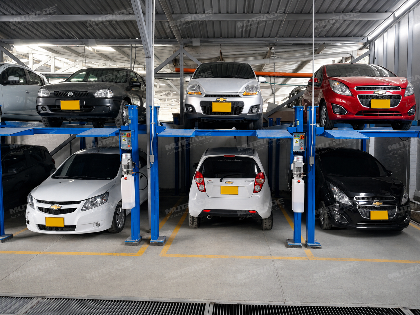 hydro-park 2336 four post 2 cars parking lift mutrade chinese manufacturer 2 hydro-park 2336 four post 2 cars parking lift mutrade chinese manufacturer 2