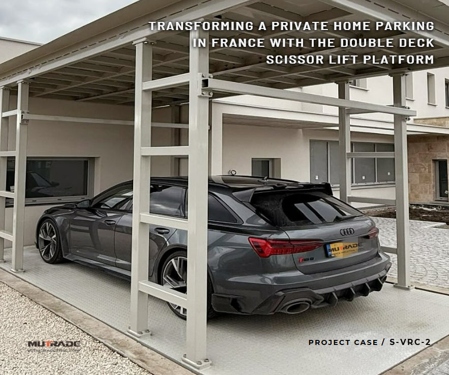 Transforming a Private Home Parking in France with the Double Deck Scissor Lift Platform