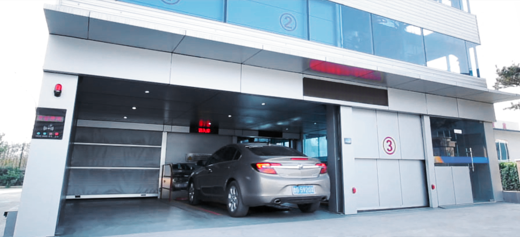 automated parking system entrance