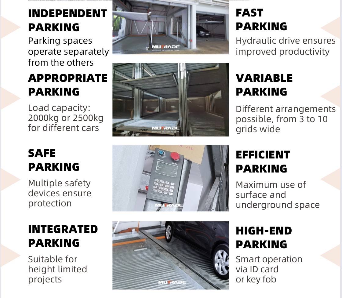 bdp puzzle parking system with underground levels mutrade china