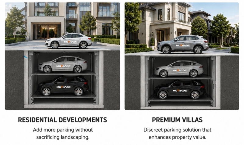 PFPP Pit Four Post Parking System Hidden Underground Parking for Premium and Space-Limited Projects 3