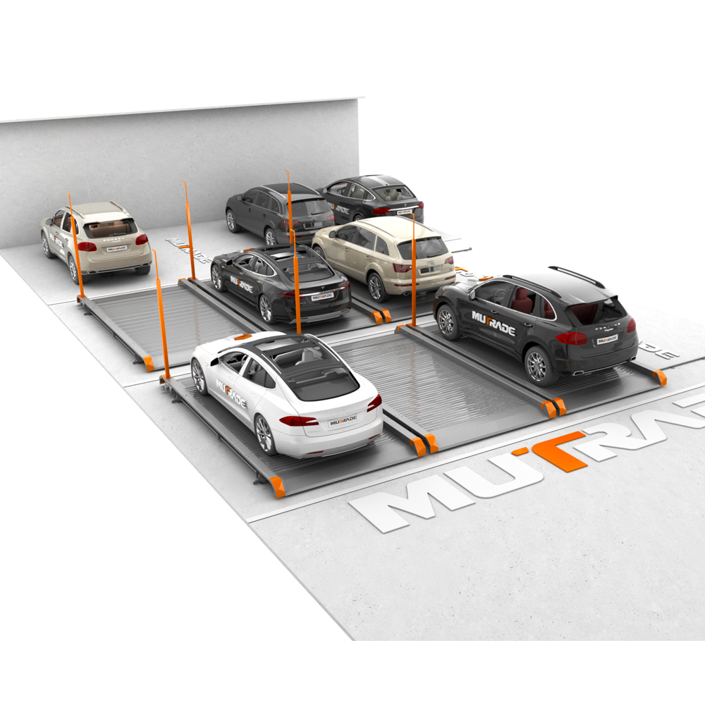 Mechanical parking system in an existing building