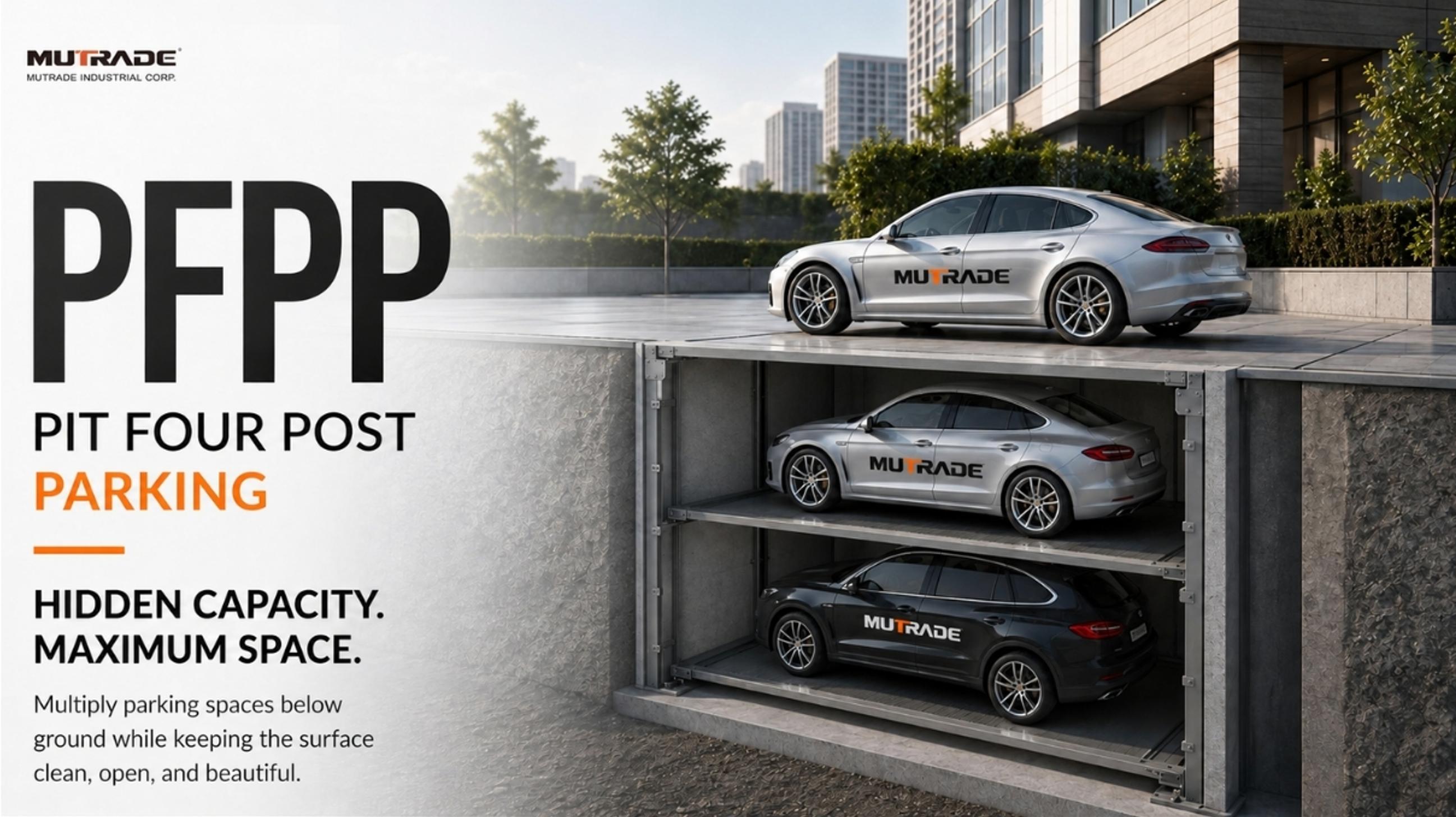 PFPP Pit Four Post Parking System Hidden Underground Parking for Premium and Space-Limited Projects 2